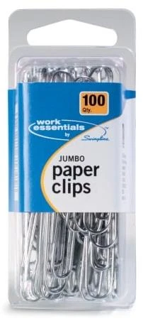 Jumbo Paper Clips, 100 Count, Large Size for Heavy Duty Paper Binding