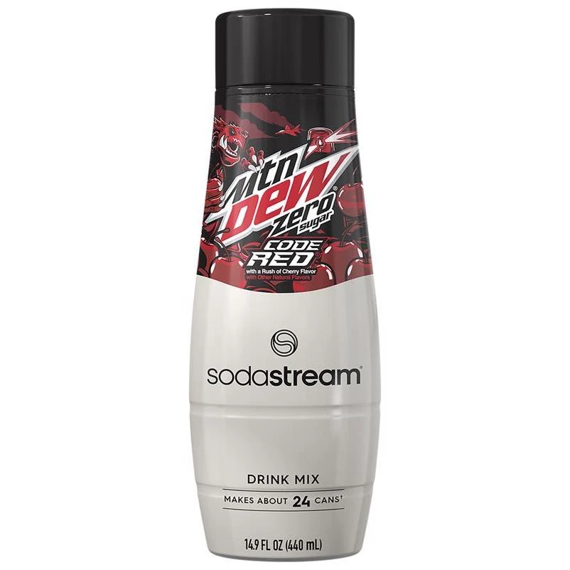 SodaStream Mountain Dew Code Red Zero Sugar Cherry Soda Mix 440 ml 1 pk