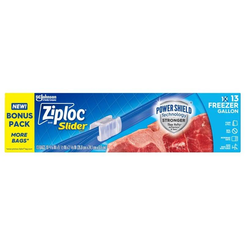 Ziploc Grip 'n Seal Technology Clear Storage Slider Bag 13 pk