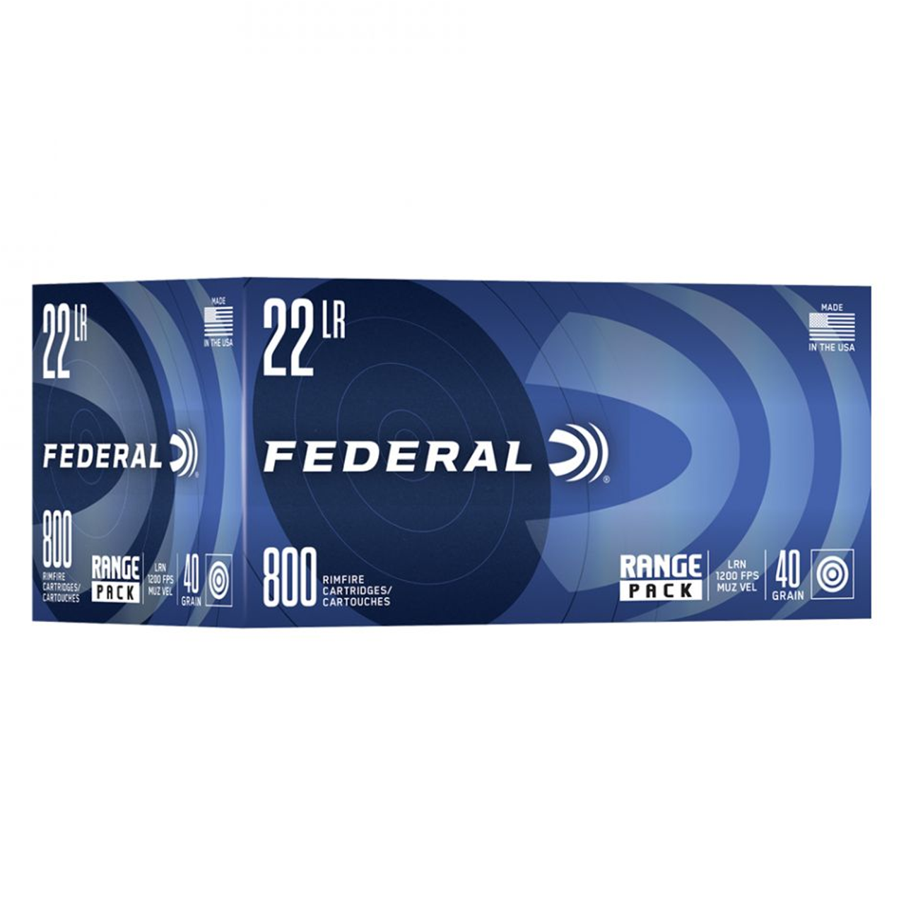 Federal Range Pack Brass .22 LR 40-Grain 800-Rounds LRN