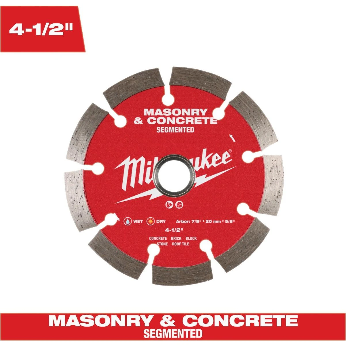 Milwaukee 4-1/2 In. Segmented Rim Masonry & Concrete Diamond Blade