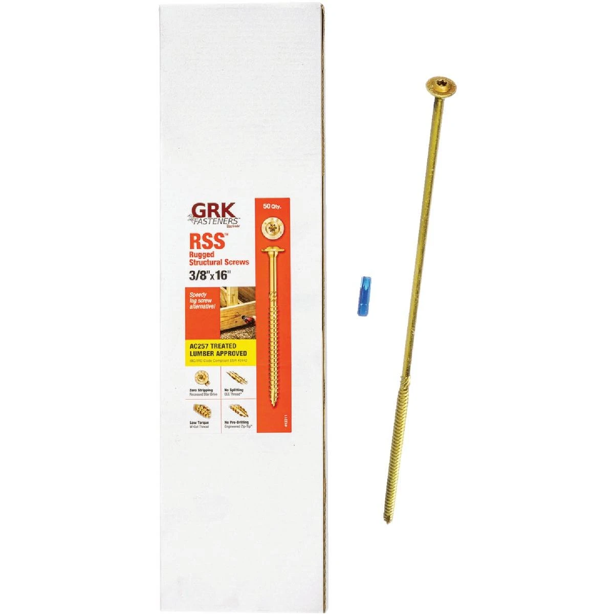 GRK RSS Rugged 3/8 In. x 16 In. Star Drive Washer-Head Structure Screw (50 Ct.)