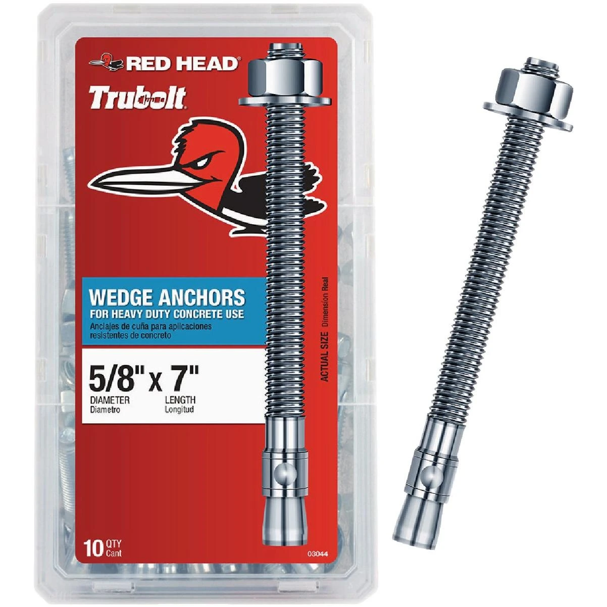 Red Head 5/8 In. x 7 In. Wedge Anchor (10 Ct.)