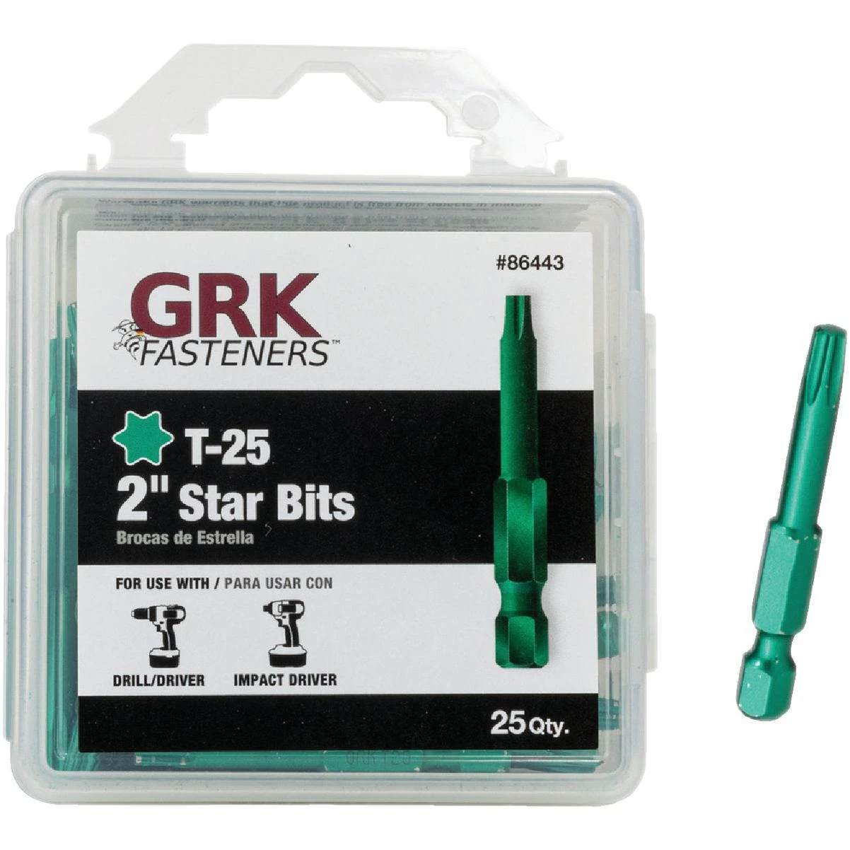 GRK 2 In. T25 Torx Impact Screwdriver Bit (25 Ct.)
