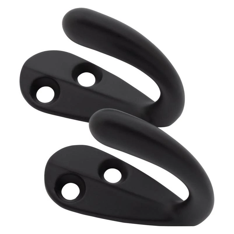 National Hardware Medium Matte Black Metal 3.94 in. L Rope/Tarp Hook 35 lb 1 pk