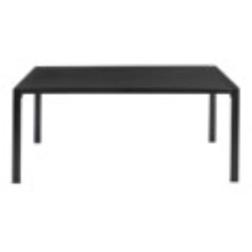 Living Accents Black Rectangular Steel Dining Table