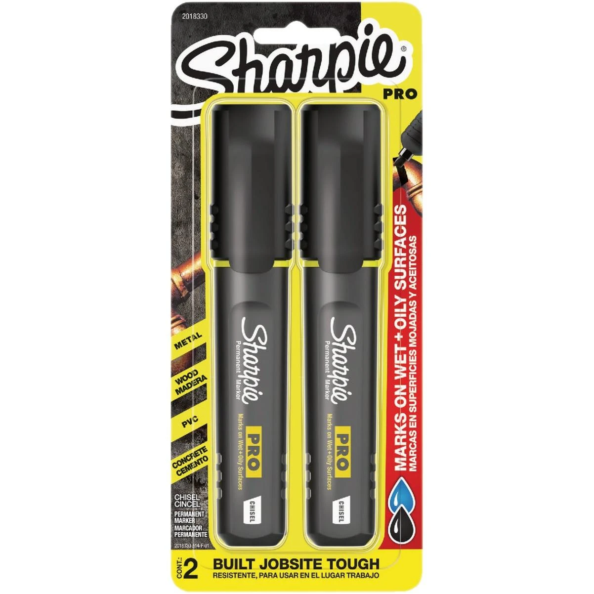 Sharpie Pro Black Chisel Tip Permanent Marker (2-Pack)