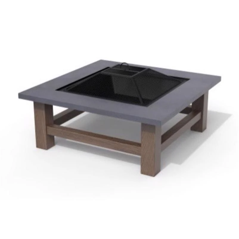 FIRE PIT SQ  STL 34"