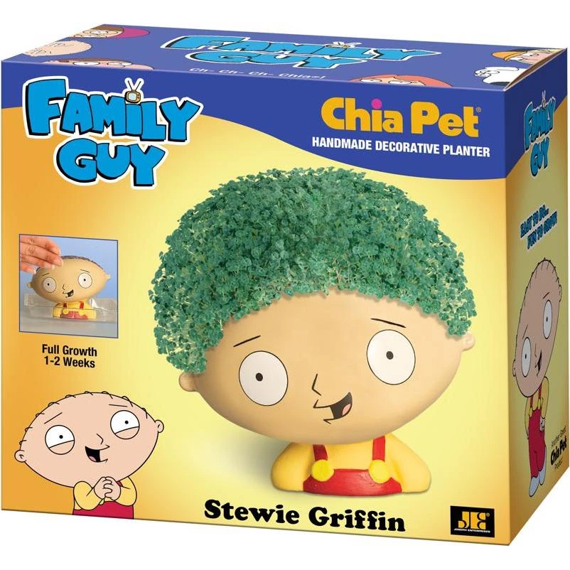 Chia Pet Stewie Griffin Decorative Planter – Clay 1-Pack