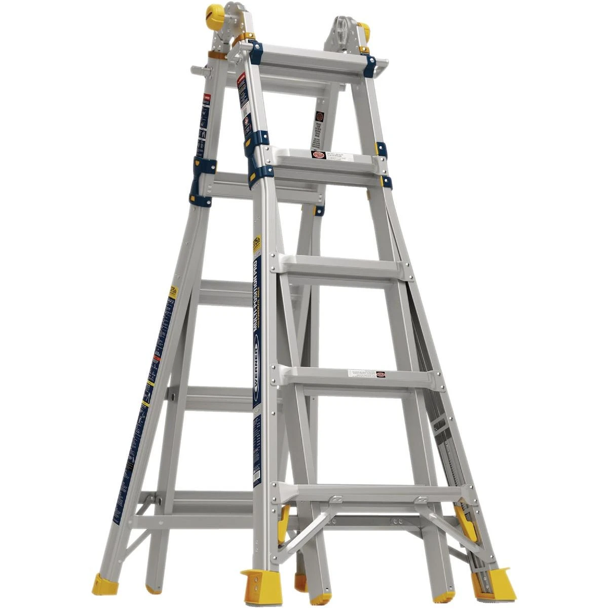 Werner 22 Ft. Aluminum Multi-Position Telescoping Ladder with 375 Lb. Load Capacity, Type IAA Ladder Rating