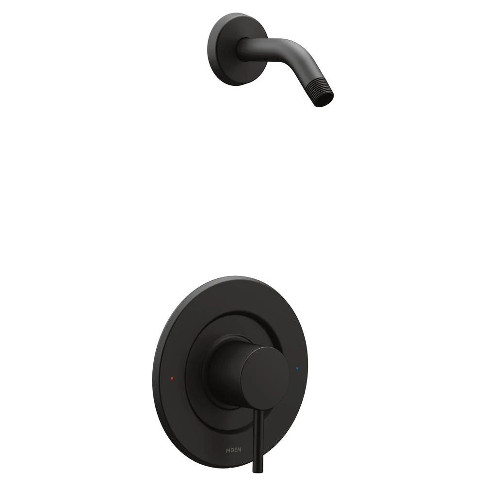 Align Single-Handle Posi-Temp Shower Faucet Trim Kit in Matte Black (Shower Head and Valve Not Included)