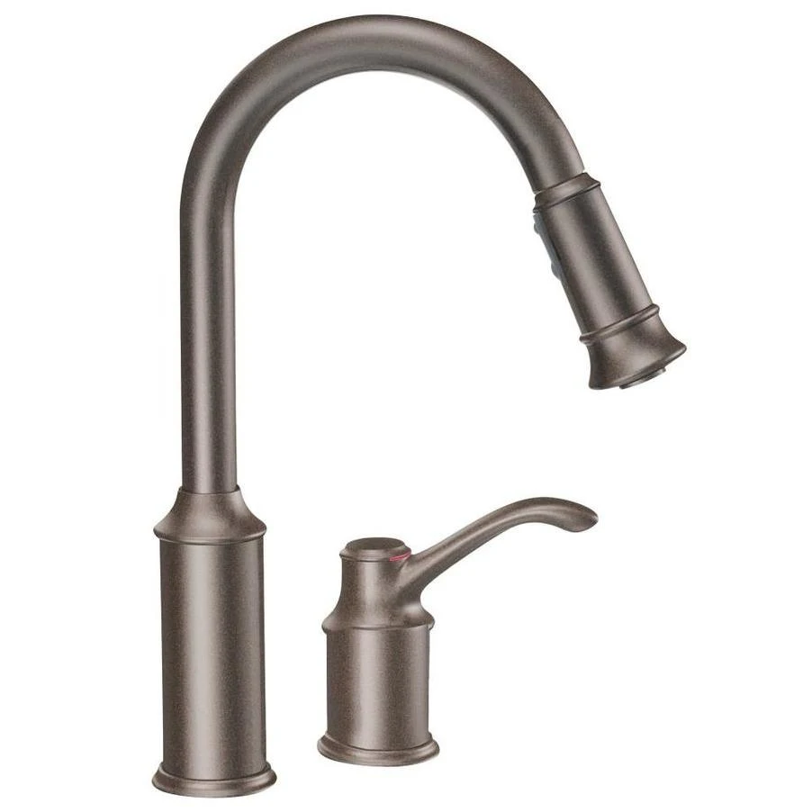 Moen Aberdeen Oil Rubbed Bronze 1-Handle Deck Mount Pull-down Kitchen Faucet