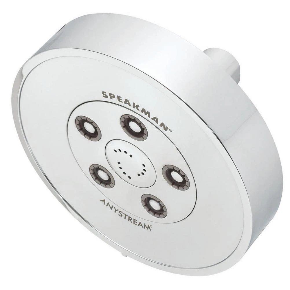 Neo Anystream 3-Spray 5.5 in. Fixed Shower Head in Polished Chrome