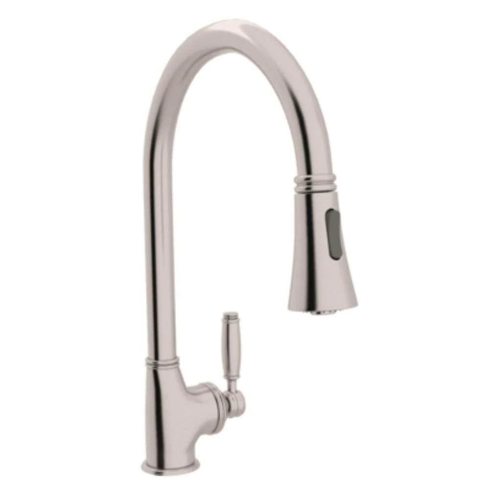 Michael Berman Single-Handle Pull-Down Sprayer Kitchen Faucet in Satin Nickel