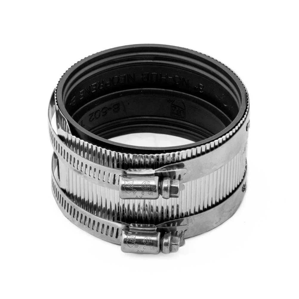 No Hub Coupling 3 in. Neoprene for Cast Iron or PVC Coupling