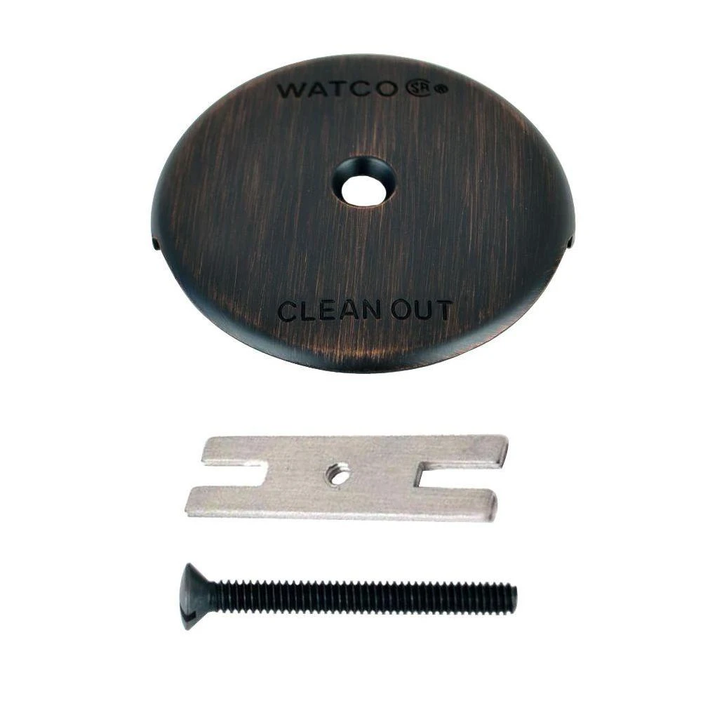 1-Hole Bathtub Overflow Plate Kit, Oil Rubbed Bronze