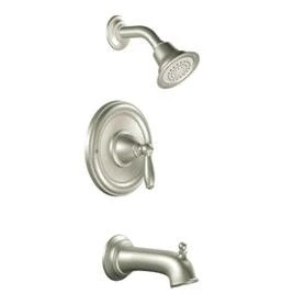 Moen Brantford Brushed Nickel 1-Handle Bathtub and Shower Faucet