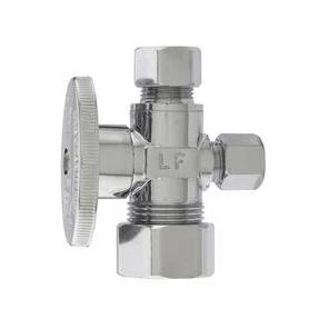 Keeney Brass 1/2-in Compression x 3/8-in Quarter Turn 3-way Valve