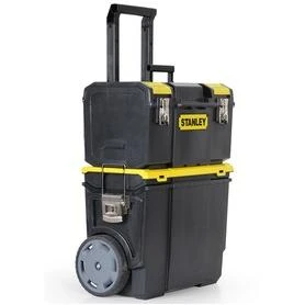 Stanley 11.5-in Plastic Lockable Wheeled Tool Box (Black)