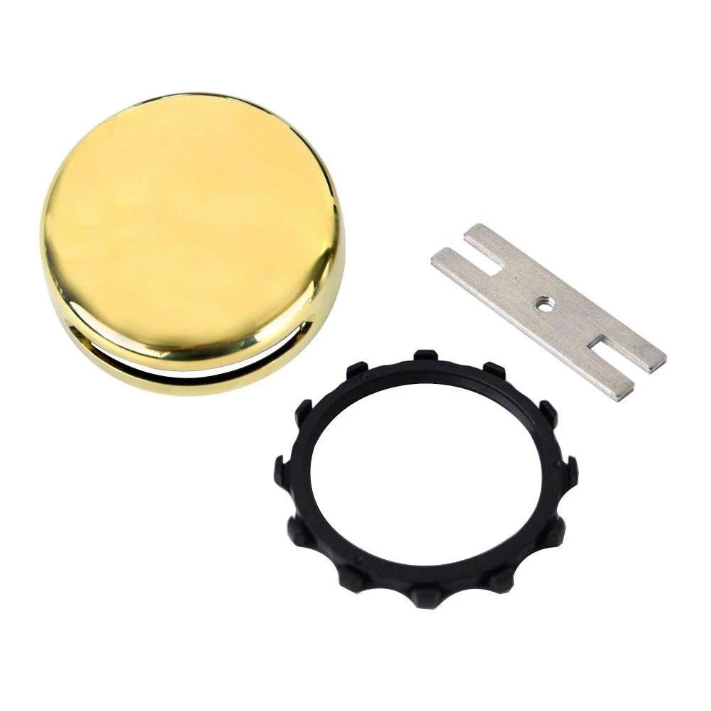 Innovator Snap-On Bathtub Overflow Plate Kit in Polished Brass