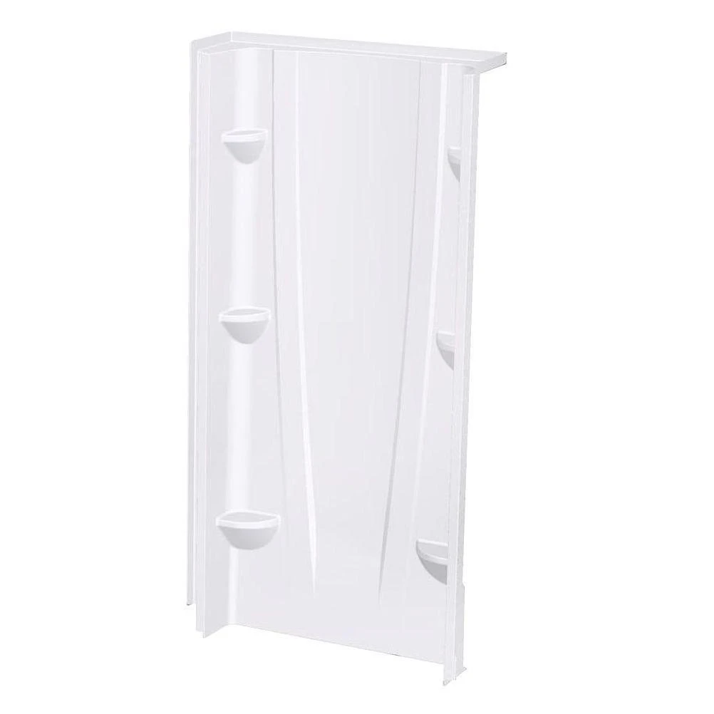 A2 8 in. x 36 in. x 74 in. 1-piece Direct-to-Stud Shower Wall Panel in White