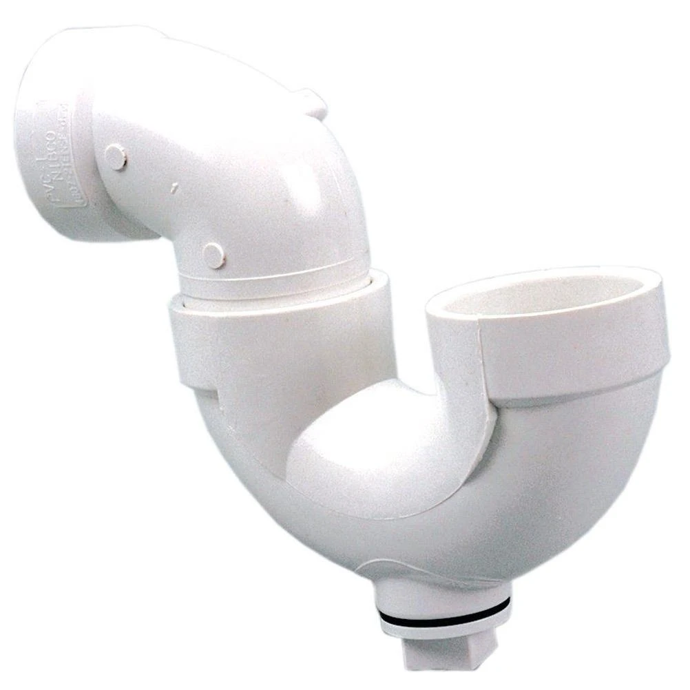 2 in. PVC DWV Hub x Hub x Cleanout P-Trap