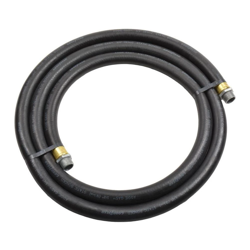 3/4 in. x 10 ft. Agriculture Gasoline Hose Coupled Assembly, Black