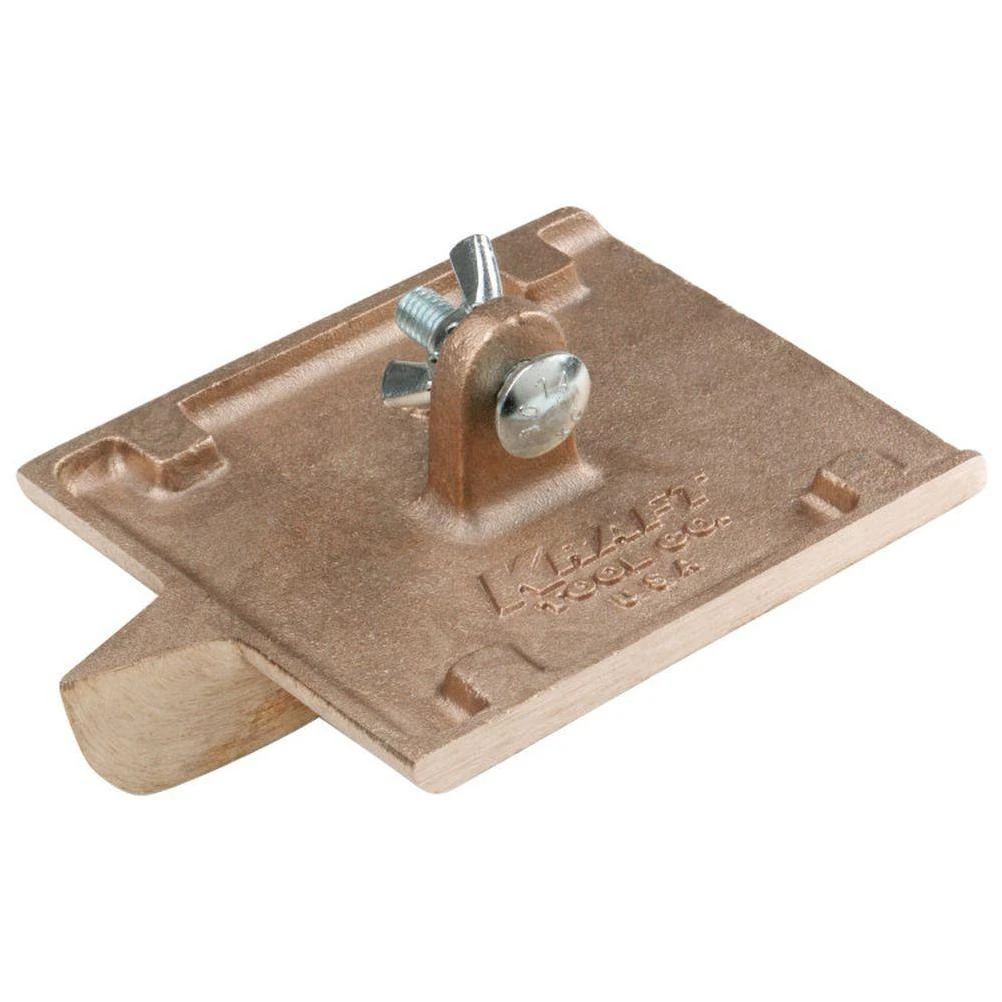 6 in. x 4-1/2 in. 1/4 R, 5/8 D Bronze Groover Without Handle