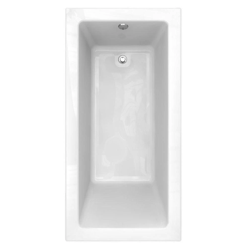 Studio 6 ft. Acrylic Rectangular Drop-In Soaking Tub in White