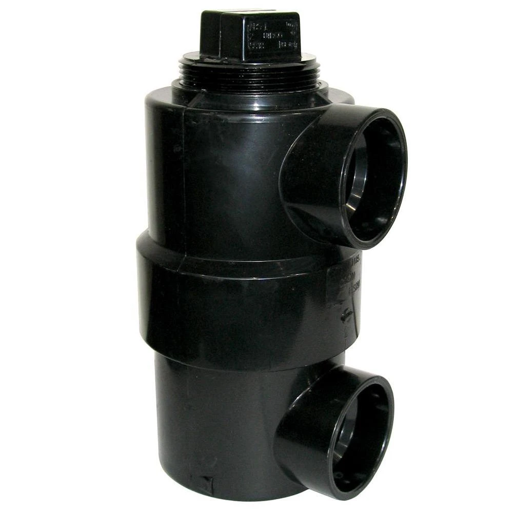1-1/2 in. x 3 in. x 6 in. ABS DWV Swivel Drum Trap Hub x Hub x Cleanout with Plug