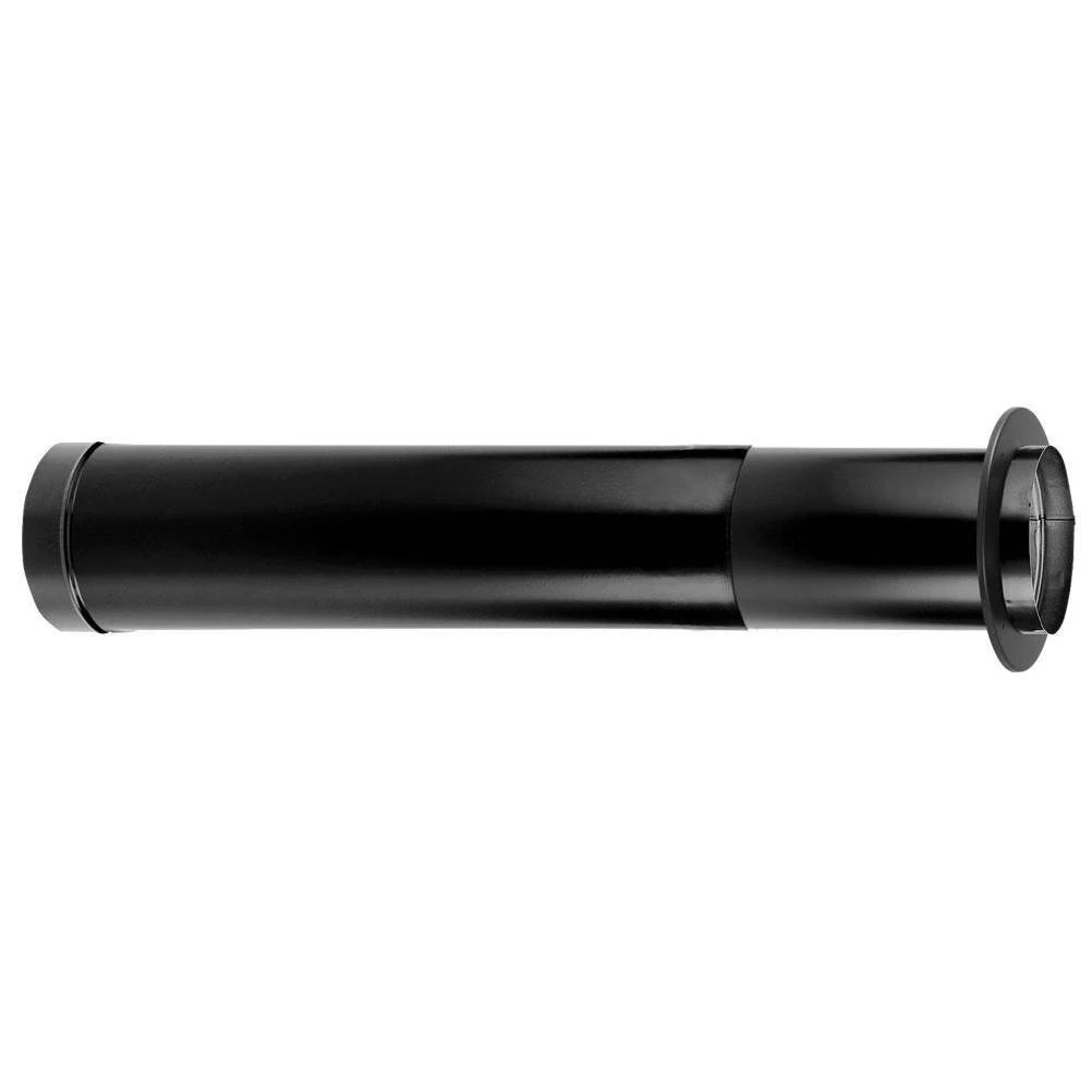 DuraBlack 6 in. x 44 in. x 68 in. Telescoping Chimney Stove Pipe with Trim