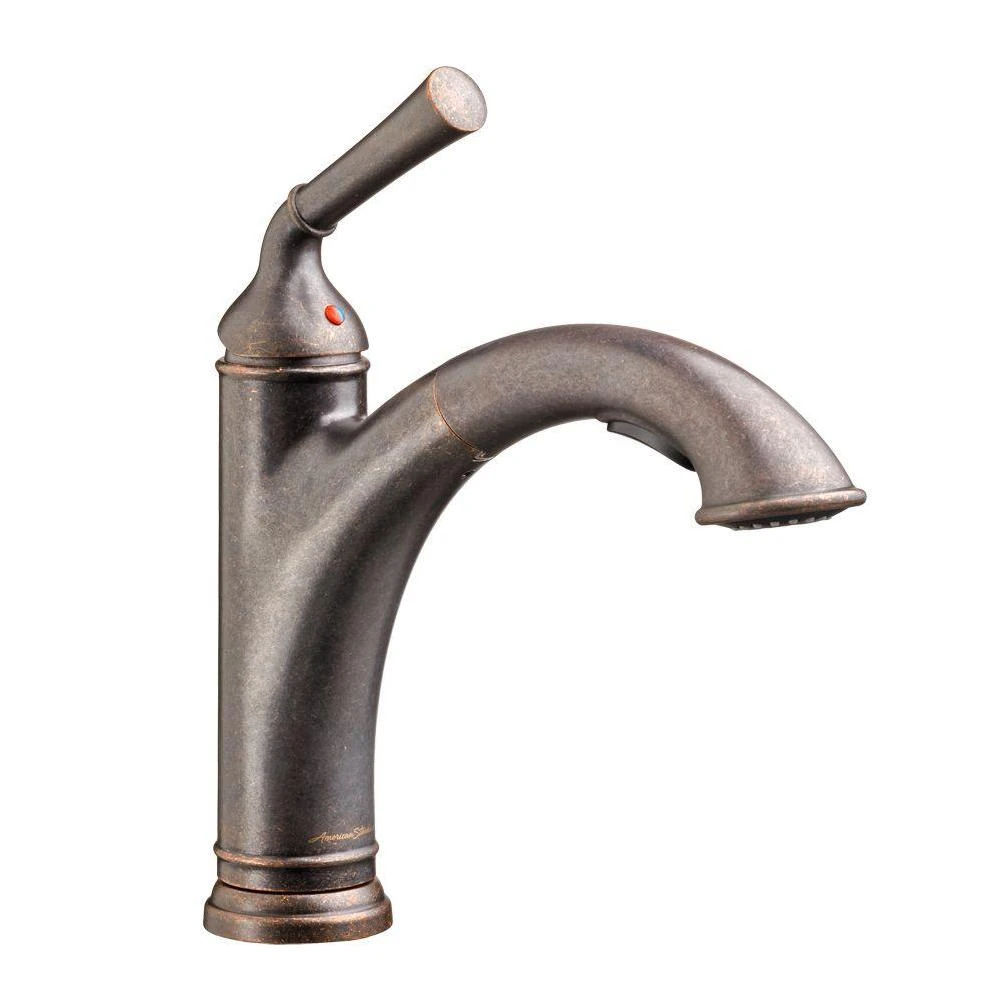 Portsmouth Single-Handle Pull-Out Sprayer Kitchen Faucet in Oil Rubbed Bronze