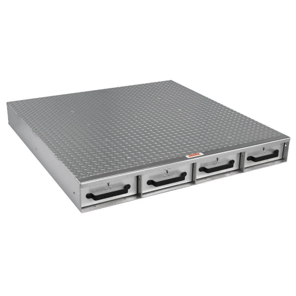 Jobox 50 in. Long 4-Drawer Wide Aluminum Drawer Unit