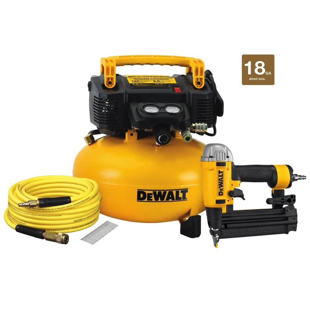 18-Gauge Brad Nailer and 6 Gal. Heavy Duty Pancake Electric Air Compressor Combo Kit (1-Tool)