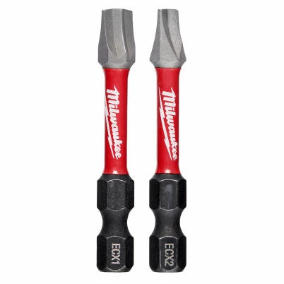 Shockwave #1 & #2 ECX Impact Power Bits, 2 In., 2-Pk.