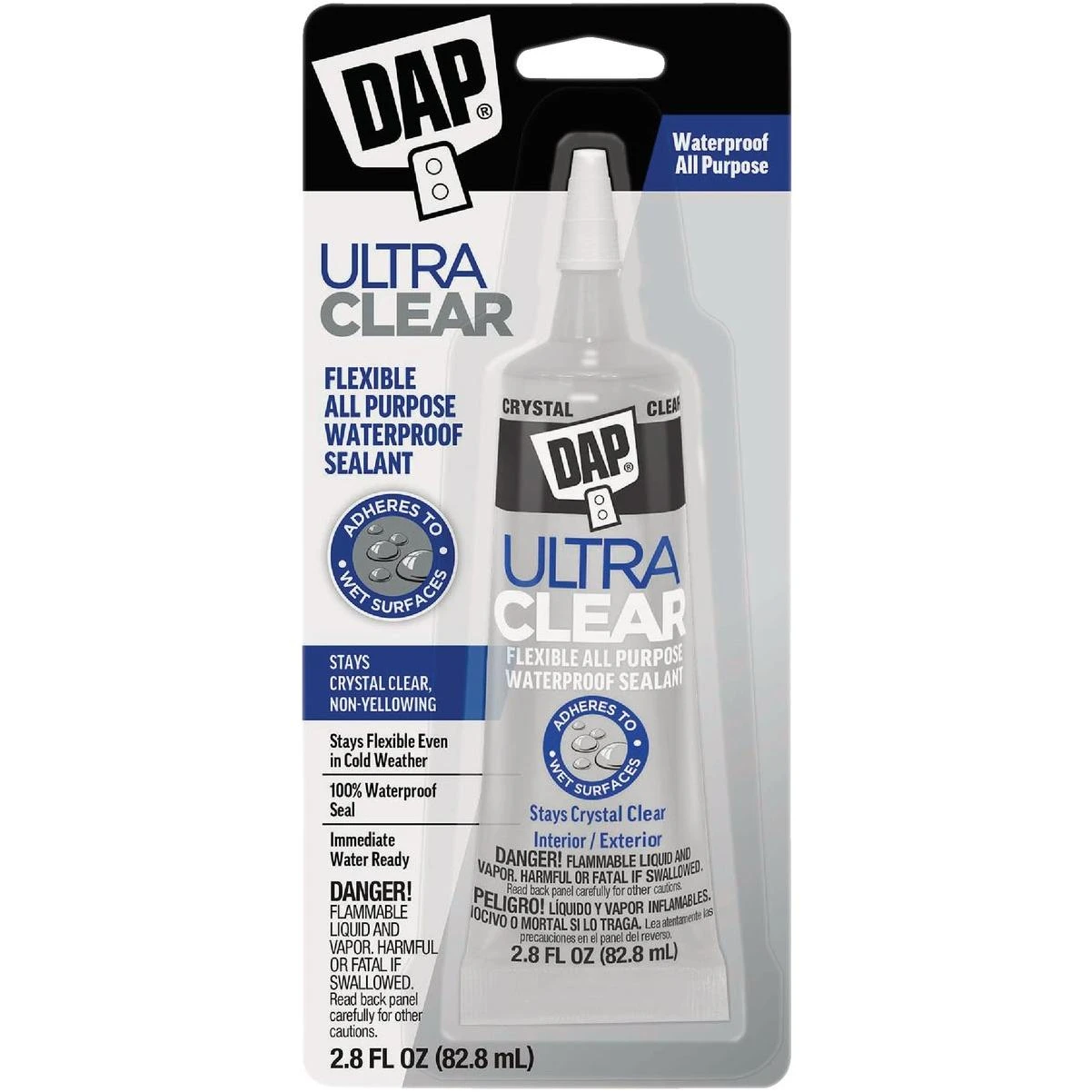 DAP Ultra Clear 2.8 Oz. All Purpose Elastomeric Sealant, Clear