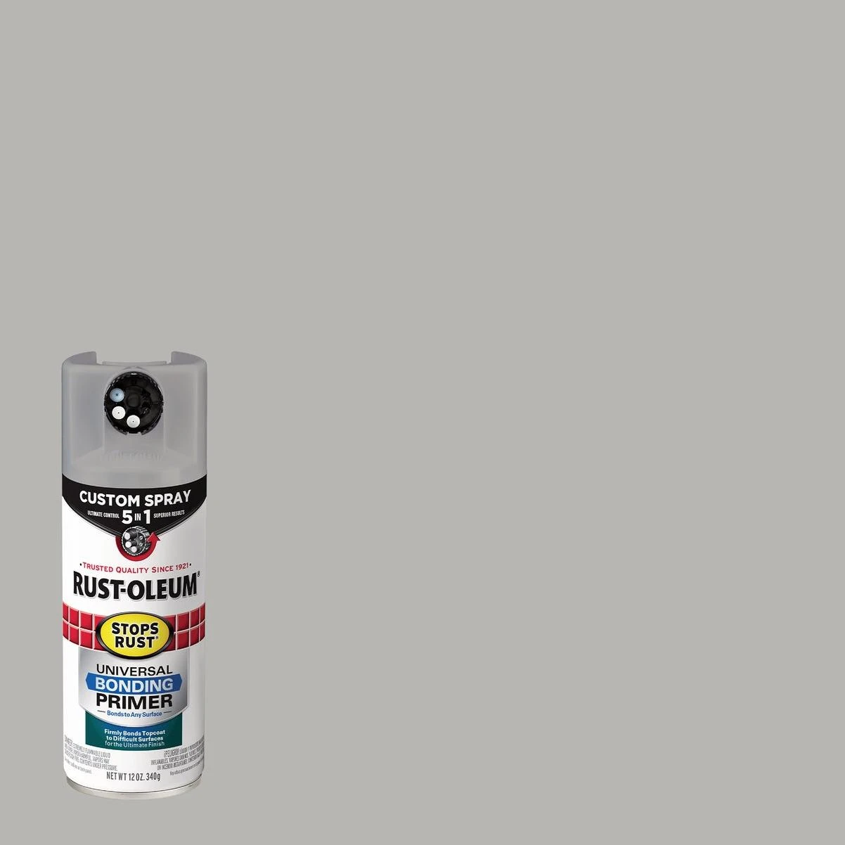Rust-Oleum Stops Rust 12 Oz. Custom Spray 5 in 1 Flat Universal Bonding Primer, Gray