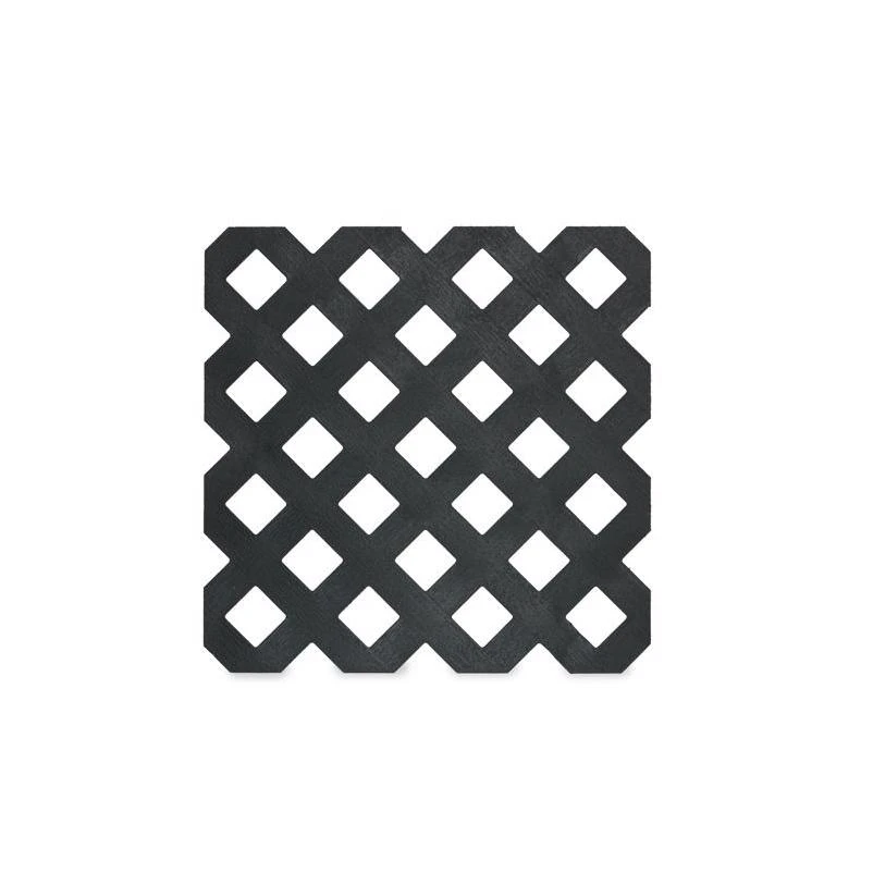 Grid Axcents 4 ft. W X 8 ft. L Black Plastic Lattice Panel