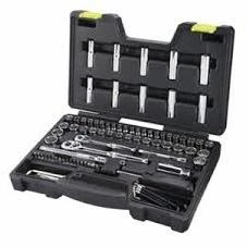 85-Piece Mechanics Tool and Socket Set with Ratchets, Extensions, and Various Sockets