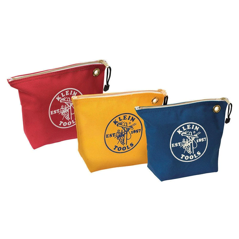3PK CANVAS ZIPPER BAG