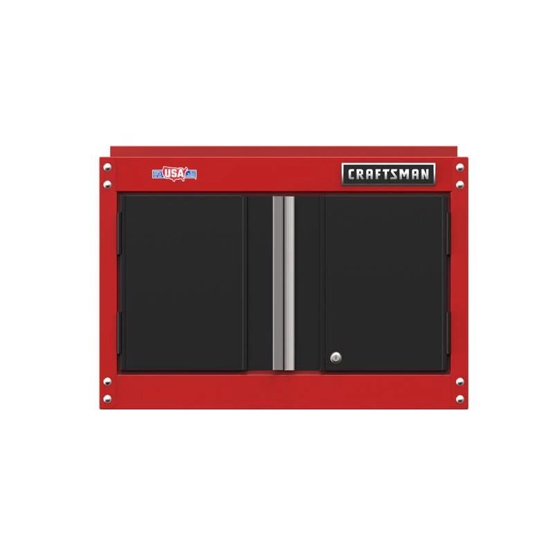 Craftsman 18 in. H X 28 in. W X 12 in. D Black/Red Steel Wall Cabinet