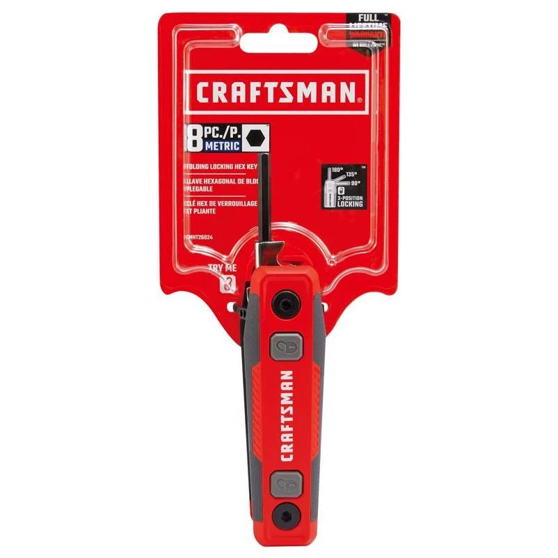 Craftsman Metric Folding Locking Hex Key Set 8 pc