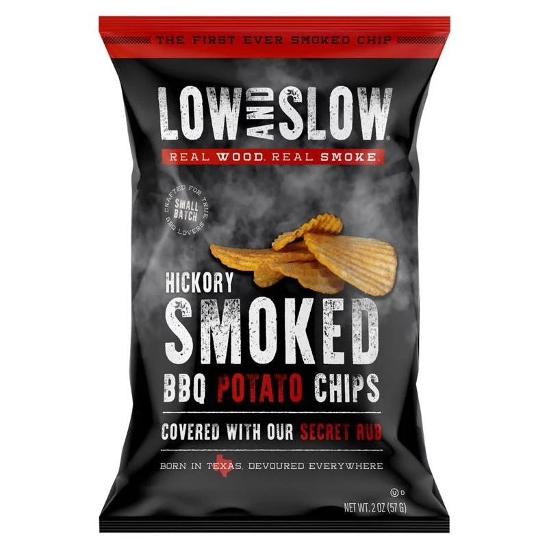 Low and Slow Hickory Smoked BBQ Potato Chips 2 oz Bagged