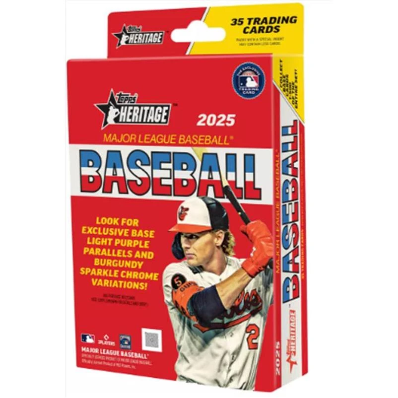 Topps Heritage MLB 2025 Baseball Hanger Box Trading Cards Multicolored