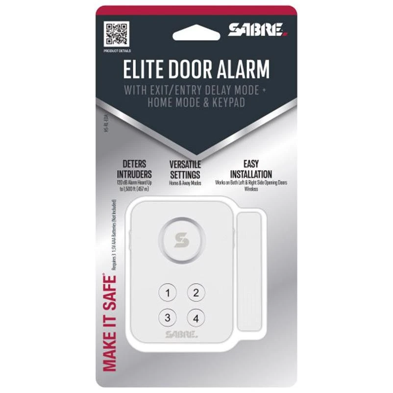 Sabre Battery Powered Indoor White Door Alarm