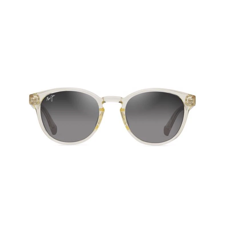 Maui Jim Hiehie Unisex Shiny Trans Yellow Frame Neutral Grey Lens Polarized Sunglasses