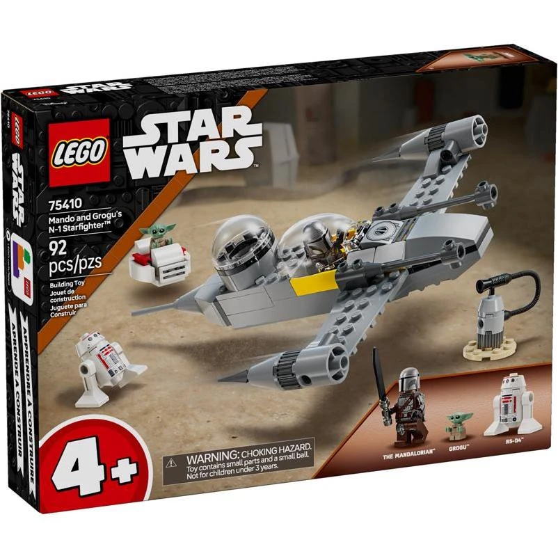 LEGO Star Wars Mando and Grogu's N-1 Starfighter Building Toy Multi