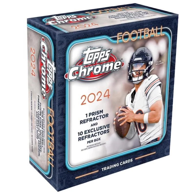 Topps Chrome NFL 2024 Football Mega Box Trading Cards