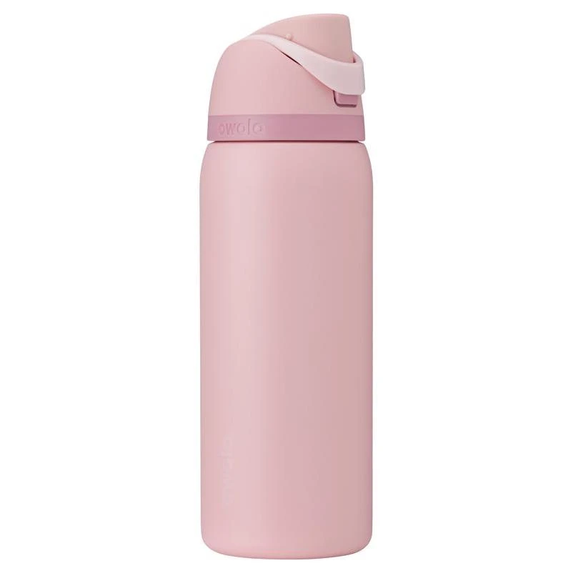 Owala FreeSip 24 fl. oz. Rose Quartz BPA Free Water Bottle with Spout Lid