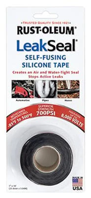 Leakseal Black Self-Fusing Silicone Repair Tape 1 Inch by 3.3 Yards